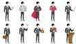 © Visual Generation - Vector set of illustrations with groom character.