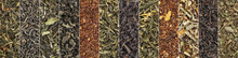 Variety Of Black, Green, Red And Herbal Tea Banner