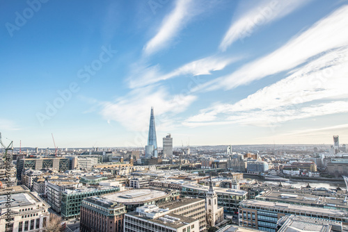 Plakat Widok z lotu ptaka na panoramę Londynu