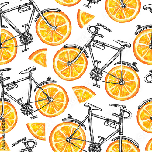 wzor-sportowy-z-pomarancza-i-rowerem