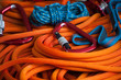Equipment for mountaineering and rope.
