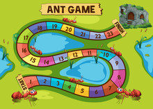 Game Template With Ant Colony In Background