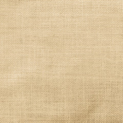 Wall Mural - Hessian sack cloth texture canvas fabric pattern background in light yellow cream brown color