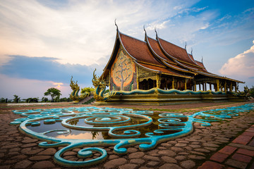 Wall Mural - wat Sirindhorn Wararam Phu Prao temple in Ubon Ratchathani, thailand