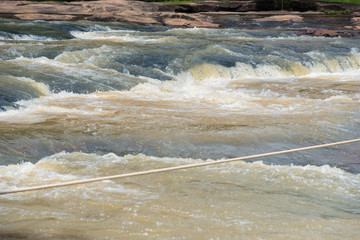 Tat ton Waterfall in early rainy season at Chaiyaphum Thailand.