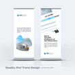 © Diamond Graphics - Abstract business vector set of modern roll Up Banner stand design template with colourful soft, rounded shapes