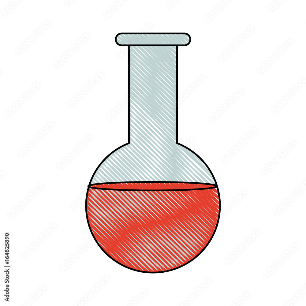 test tube flask laboratory school equipment vector illustration Stock ...