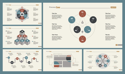 Canvas Print - Six Management Slide Templates Set