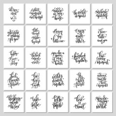 Wall Mural - set of 25 hand lettering motivational and inspirational quotes p