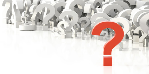 Wall Mural - infinite question icons, original 3d rendering; business and marketing concepts