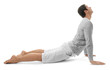 © Africa Studio - Young man practicing yoga on white background