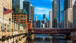 Chicago viewed from the Franklin Street bridge