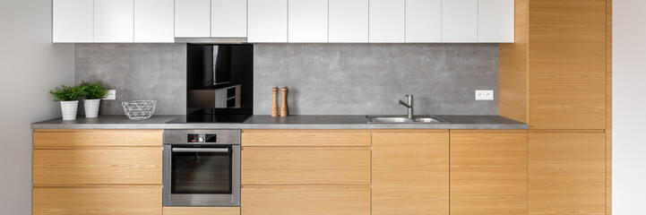 Wall Mural - Kitchen with concrete wall