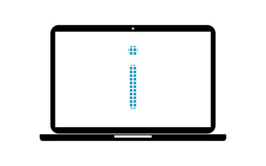 Sticker - Pixel Icon Laptop - i Information