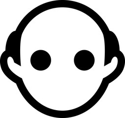 Sticker - Bald Man Icon