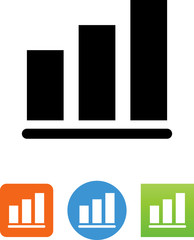 Sticker - Bar Graph Icon - Illustration