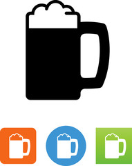 Sticker - Beer Mug Icon - Illustration