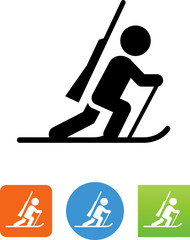 Sticker - Biathlon Icon - Illustration