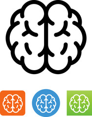 Canvas Print - brain icon - illustration