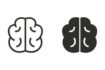 Canvas Print - Brain vector icon.