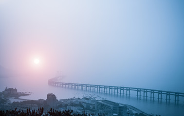 Poster - bay bridge in the morning fog