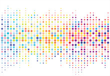 Abstract Colorful Halftone Texture Dots Pattern. Vector