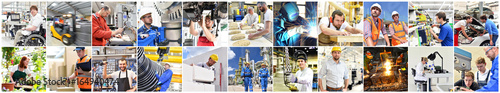Fotomural Berufe im Handwerk, Industrie & Dienstleistungssektor