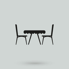 Table with chairs icon