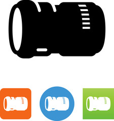 Sticker - Camera Lens Icon - Illustration