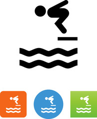 Poster - Diving Icon - Illustration