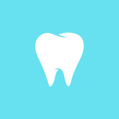 Tooth flat vector icon, tooth silhouette