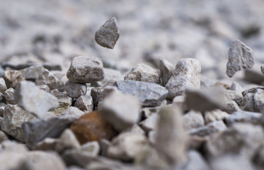 gravel, crushed stone, stone