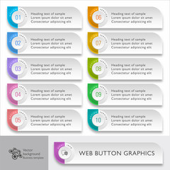 Canvas Print - Web Button and Headline Design #Vector Graphics 