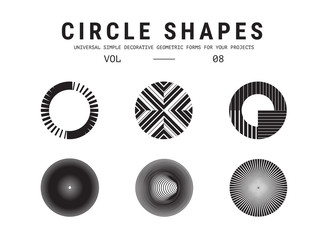 Wall Mural - Universal сircle shapes set