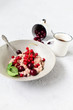 Porridge with seasonal fruits