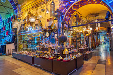 ISTANBUL, TURKEY -JULY 10 2017: Grand Bazaar, Considered To Be The Oldest Shopping Mall In History