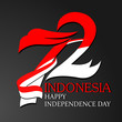72 years Independence Day Celebration of Indonesia Logo