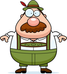 Sticker - Cartoon Lederhosen Man Mustache