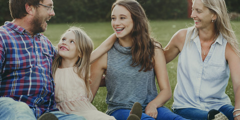 Canvas Print - Family Generations Parenting Togetherness Relaxation Concept