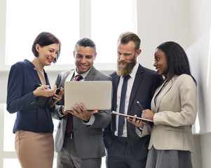 Canvas Print - Business Team Working Research Planning Concept