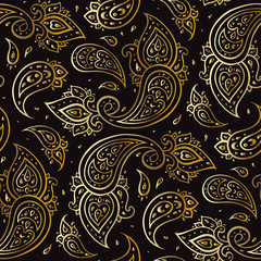 Canvas Print - Paisley Ethnic ornament.