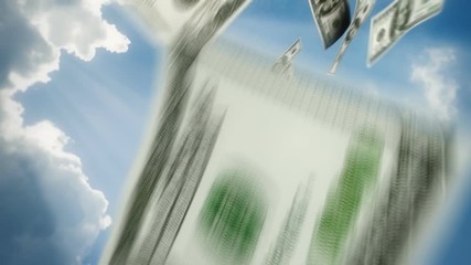 Wall Mural - money falling from the sky
