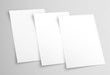 White blank A4 paper. Templates for presentation of the design of a flyer, cover
