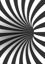 Illustration Of Vector Tunnel Template. Spiral Illusion Twisted Vortex Shape