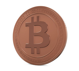 Poster - Bronze Bitcoin Isolated