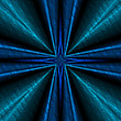 3d illustration - blaues symmetrisches Strahlenmuster