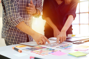 Wall Mural - team of designers working