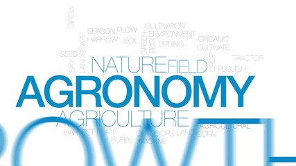 Sticker - Agronomy animated word cloud, text design animation. Kinetic typography.