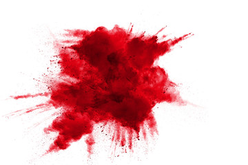 Abstract design of red powder cloud