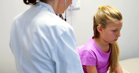 female doctor examining a girl